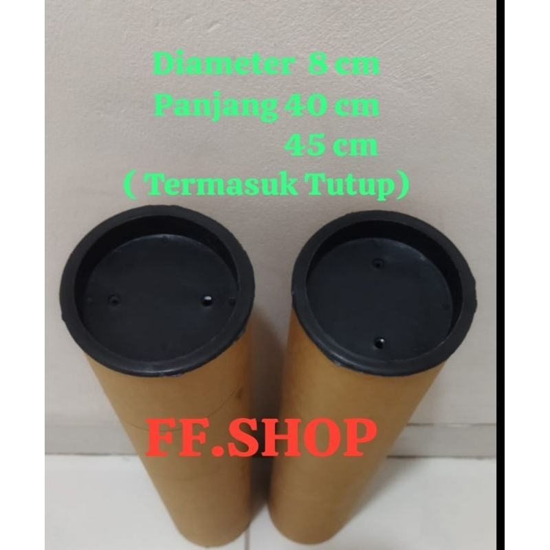 

Tabung Packing Dm 8 x 40 cm,45 cm + Ttp/Tube Paper Core/selongsong (sudah termasuk tutup)