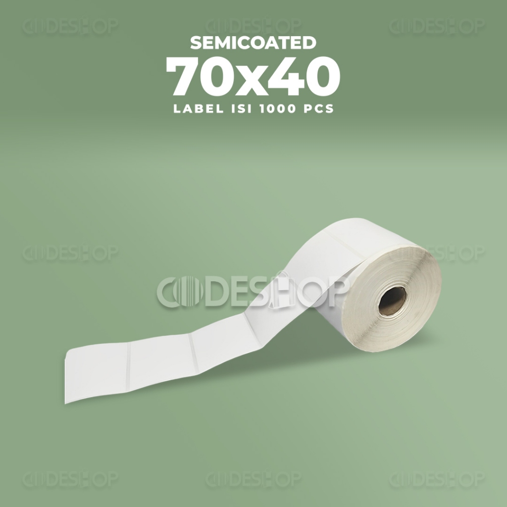 

Label Semicoated 70x40mm 70x40 Stiker Barcode 70 x 40 1 Line Core 1 Inch
