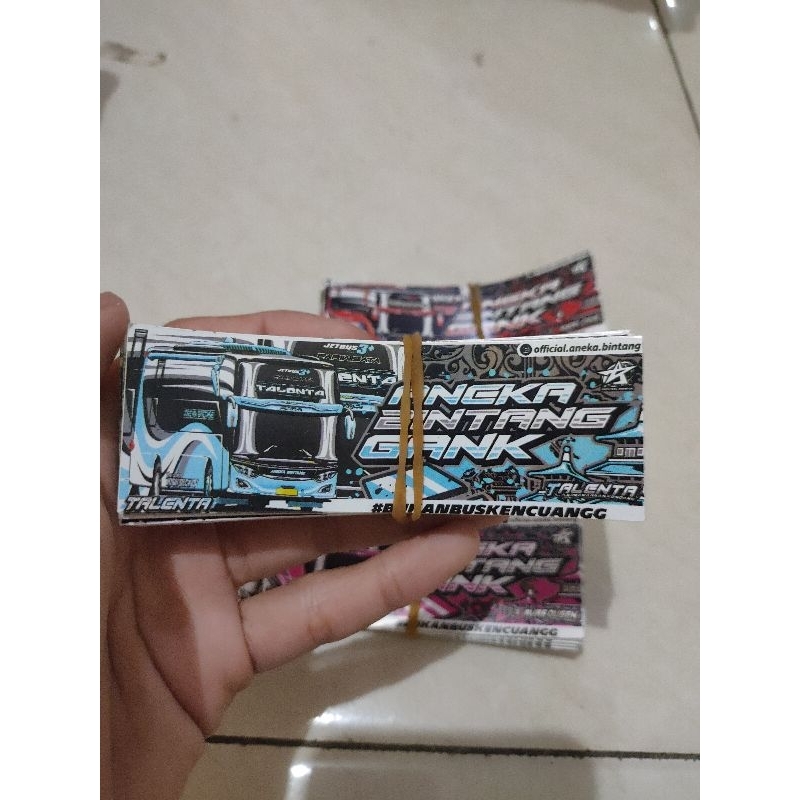 

sticker bus aneka bintang original talenta, javas queen, sabalong