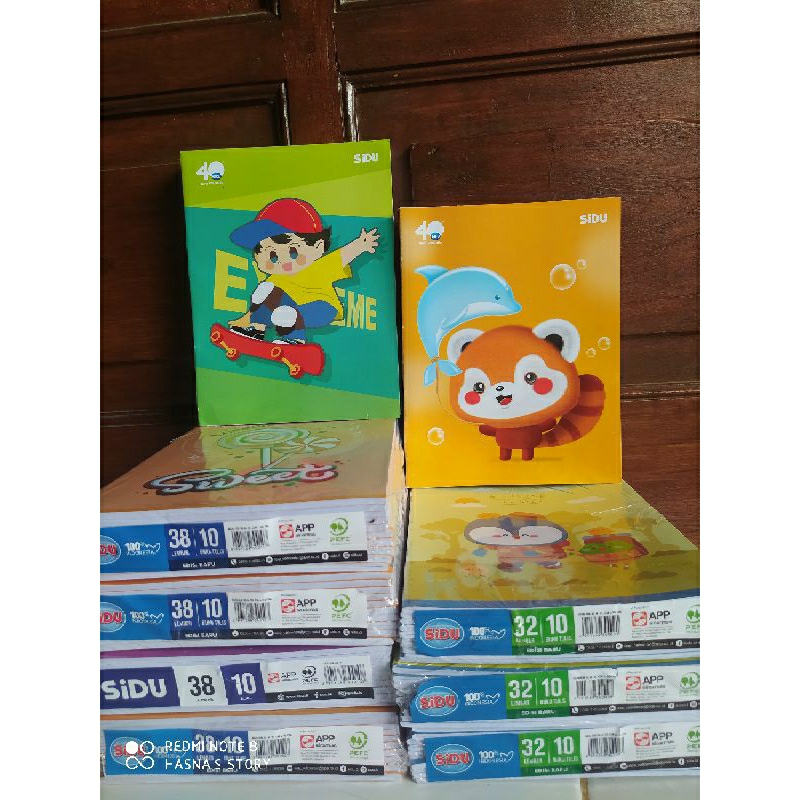 

Buku tulis SIDU harga per pack [isi 32 lembar & 38 lembar]