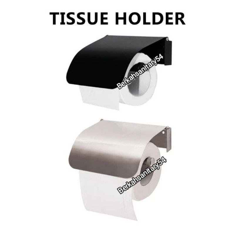Tempat Tisu Roll Stainless Hitam/chrome/Tempat Tisu Toilet