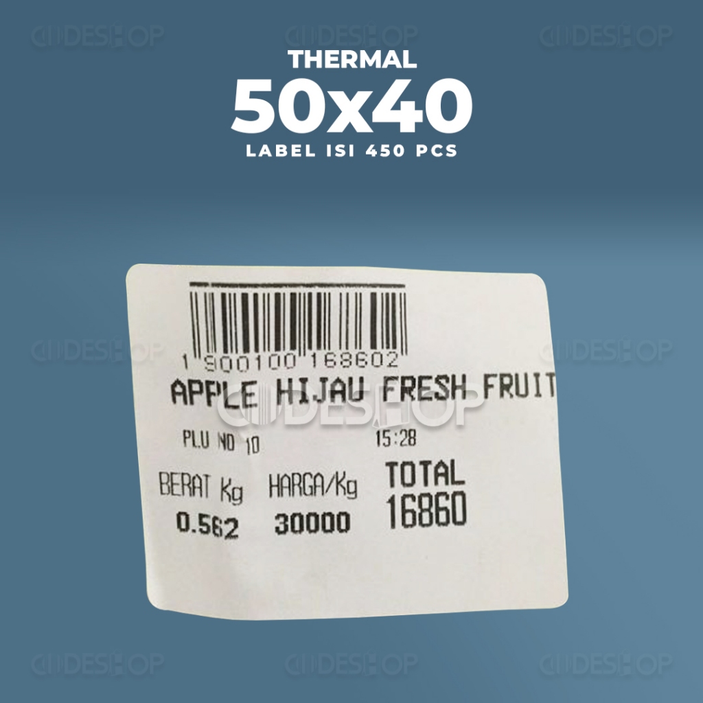 

Label Thermal 50x40mm 50x40 Sticker Timbangan Digital 50 x 40 mm isi 450 Pcs