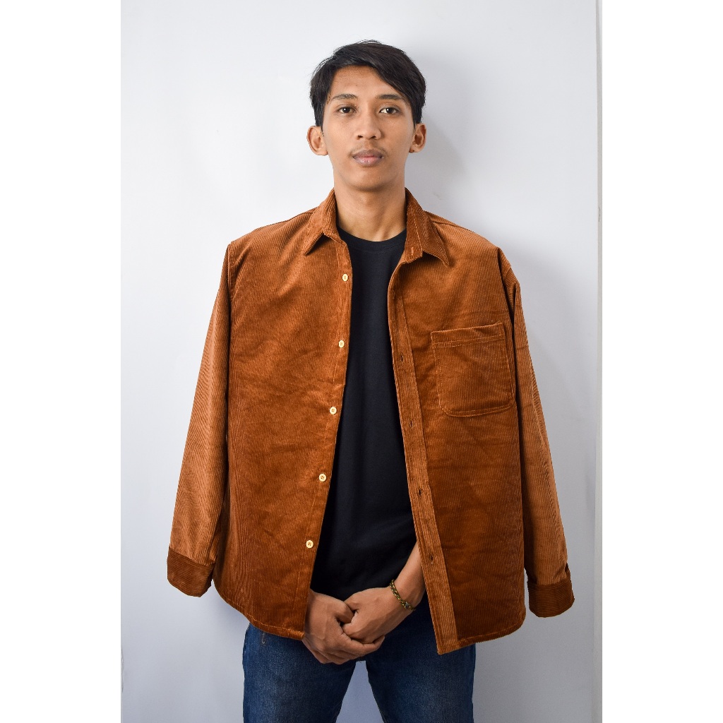 Riparian kemeja outer auri corduroy brown