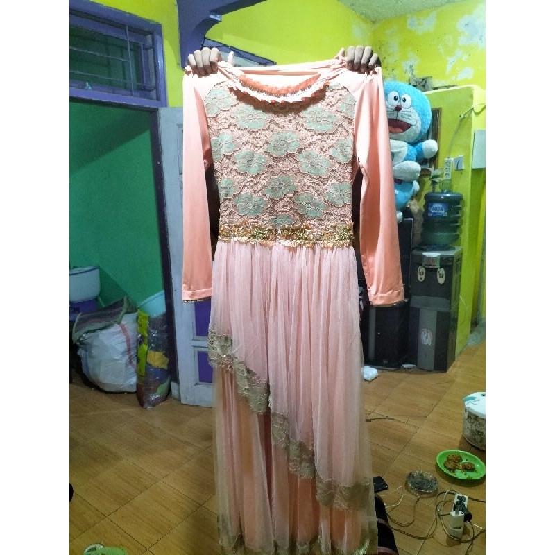 gamis wanita rumbai rumbai