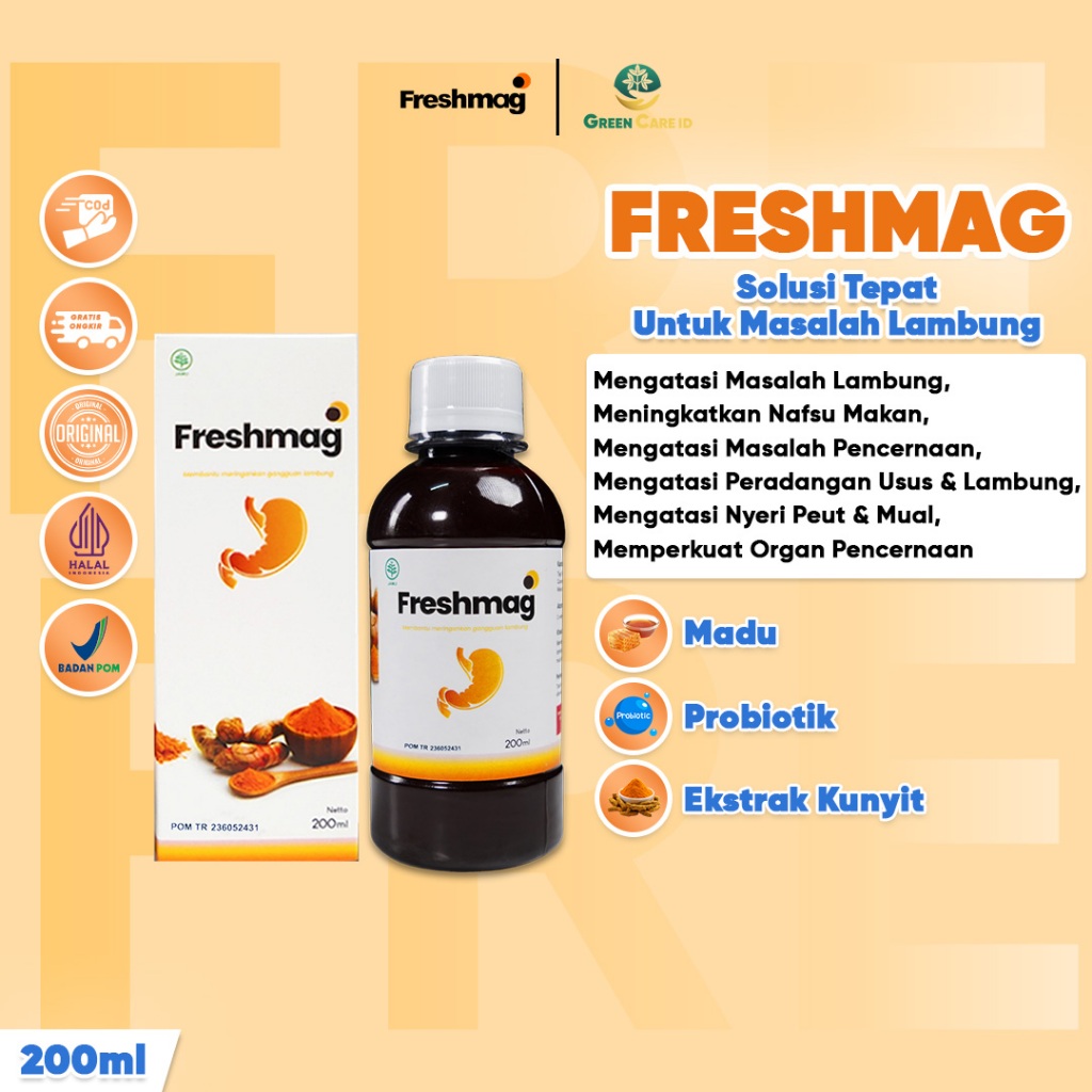 FRESHMAG [Grosir] - Madu Herbal Atasi Maag, Gerd, Asam Lambung & Meredakan Infeksi Pada Lambung
