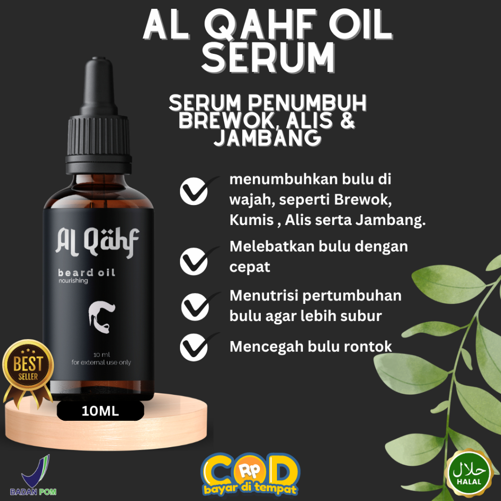 Al QAHF serum penumbuh brewok super cepat - penumbuh bulu brewok jenggot jambang alis botak rontok