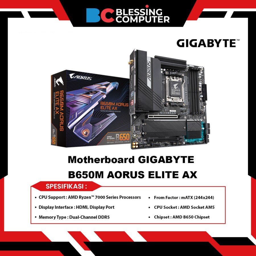 Motherboard GIGABYTE B650M AORUS ELITE AX