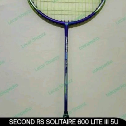 SECOND RAKET RS SOLITAIRE 600 LITE III 5U SENAR YONEX BG66 ULTIMAX