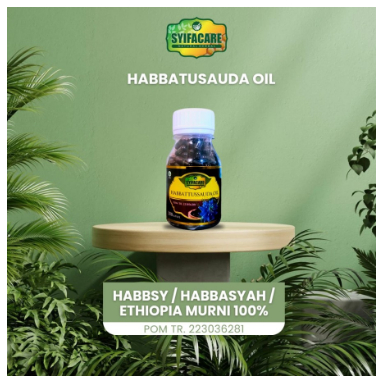 Habbatussauda oil Syifacare / Habbasy / Habbasyah / Ethiopia Murni 100 %