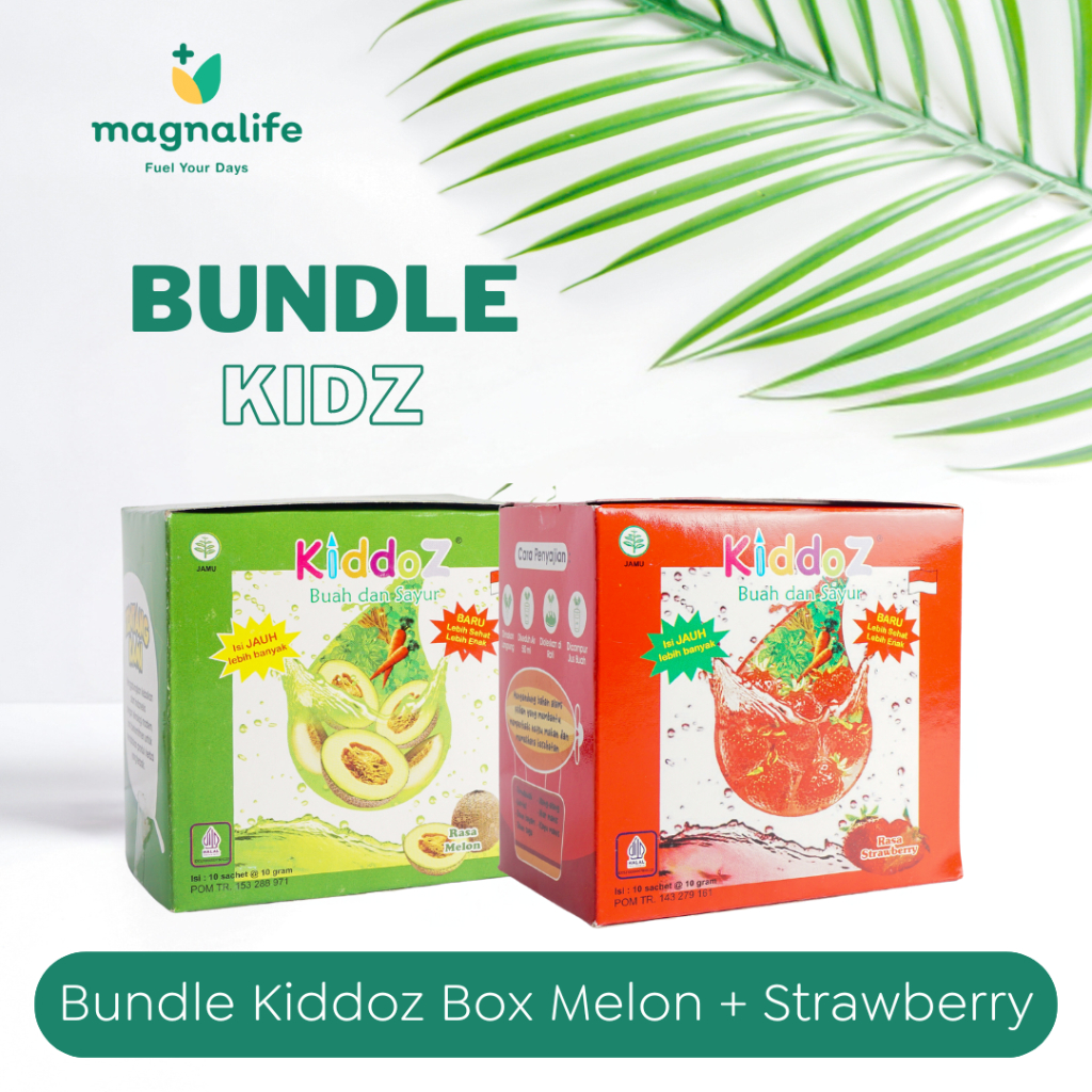 

Magnalife - Bundle Kiddoz Jamu Nafsu Makan Anak 2 Box Rasa Melon Isi 11 Sachets & 1 Box Rasa Strawberry + 1 Sachet Kiddoz Madu