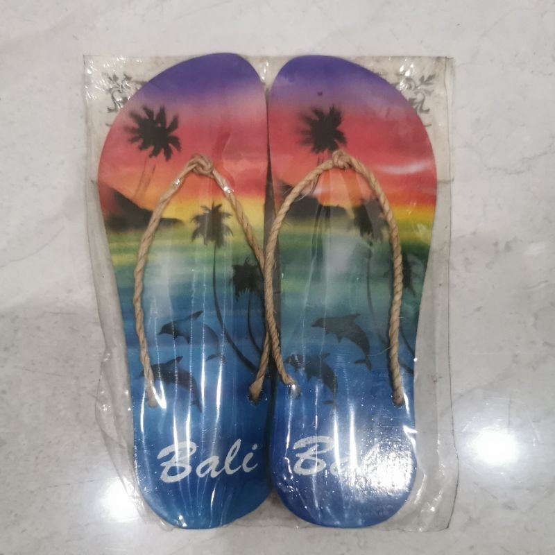 Oleh oleh Bali tempelan kulkas sandar lukisan pantai besar