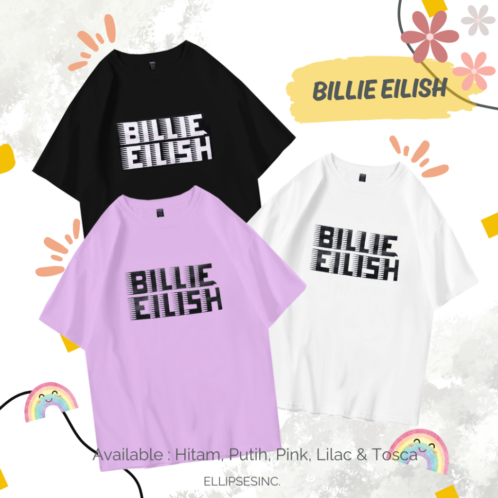 ELLIPSESINC Kaos Oversize Pria & Wanita Billie Eilish