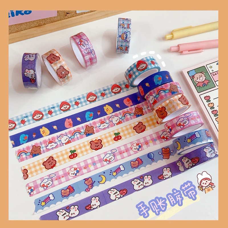 

[KIIRO] CUTE WASHI TAPE (1.5 CM x 5 M)