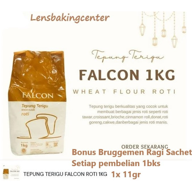 

Falcon Tepung Terigu Roti Protein Tinggi 1kg / 1 kg