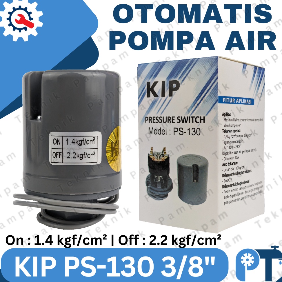 Menarik Otomatis KIP 38 inch  Pressure switch pompa air PS13 drat dalam 38