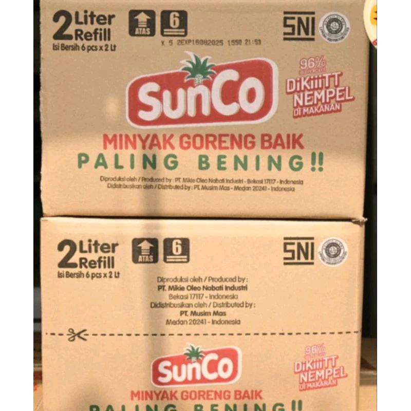 

MINYAK SUNCO 2 LITER 1 KARTON ISI 6 Pcs