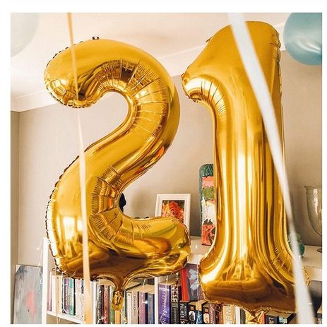 Balon Foil Angka Besar 80 Cm, Balon Angka Jumbo, Balon Karakter Angka Balon Gold Besar