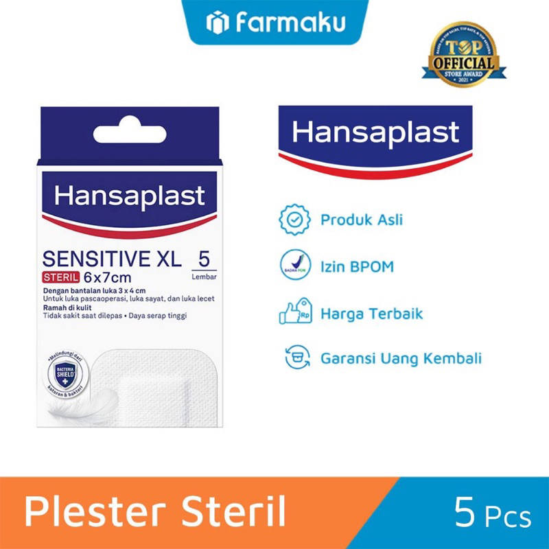Hansaplast Aqua Protect XL steril 6x7cm 1box isi 5lembar