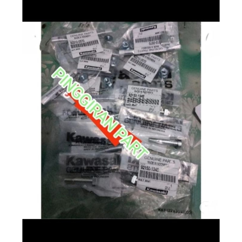 baut dan mur gear gir belakang Ninja r ss rr original