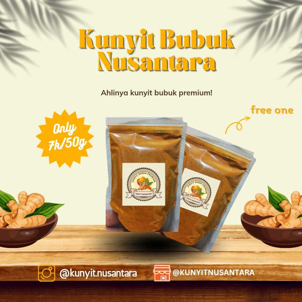 

Kunyit bubuk nusantara - berat 50g