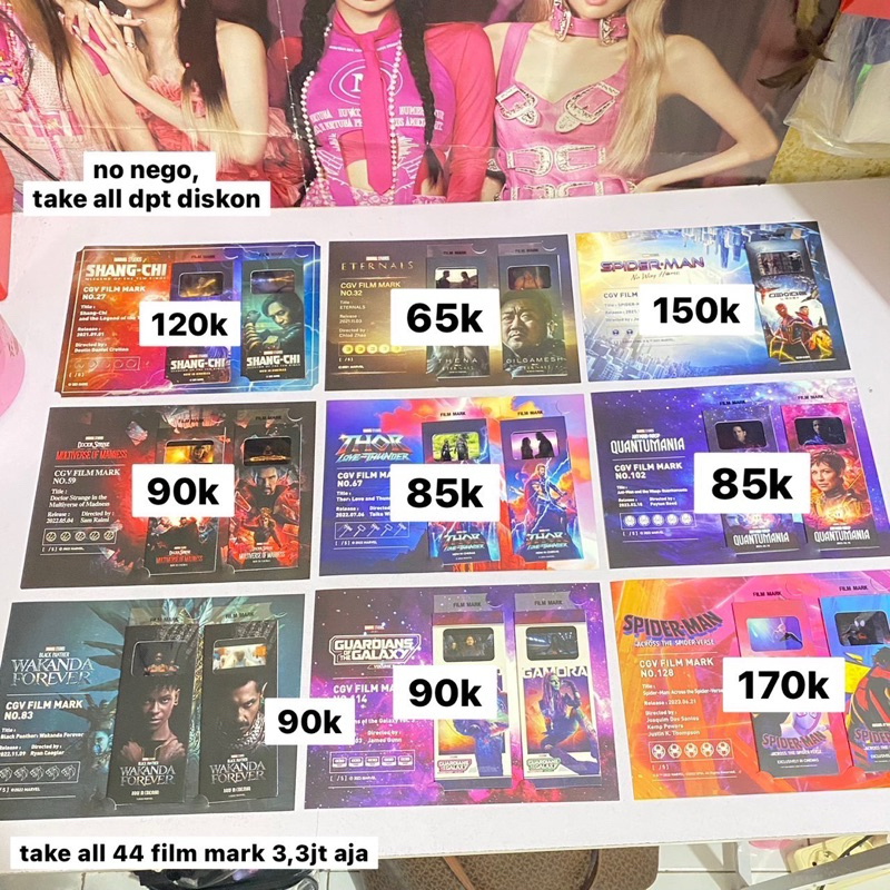 [READY STOCK] OFFICIAL FILM MARK CGV KOREA collectible ticket koleksi tiket filmmark