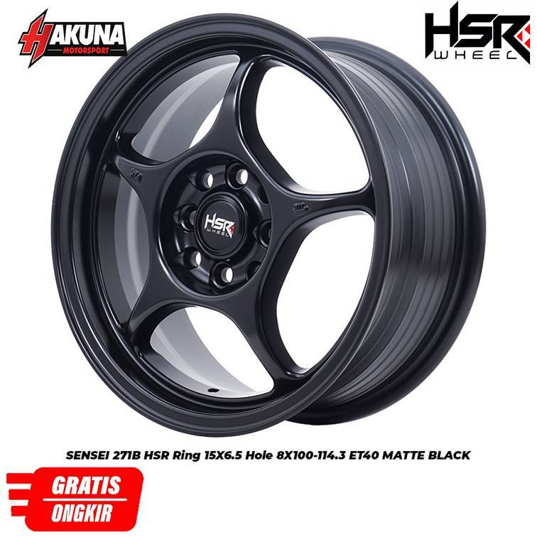 VELG ENKEI TULANG HSR R15 SENSEI H8X100-114,3 MB COCOK UNTUK MOBIL AVANZA.JAZZ.YARIS.LIVINA,NISSAN M