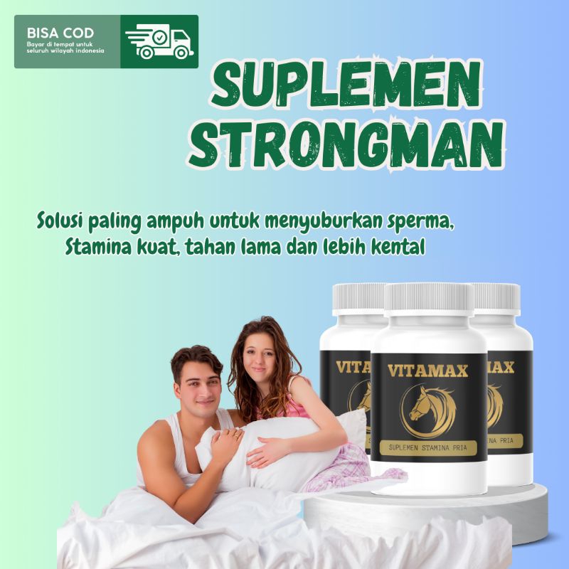 VITAMAX SUPLEMEN PRIA KUAT ISI 30kapsul vitamin stamina pria tangguh strongman