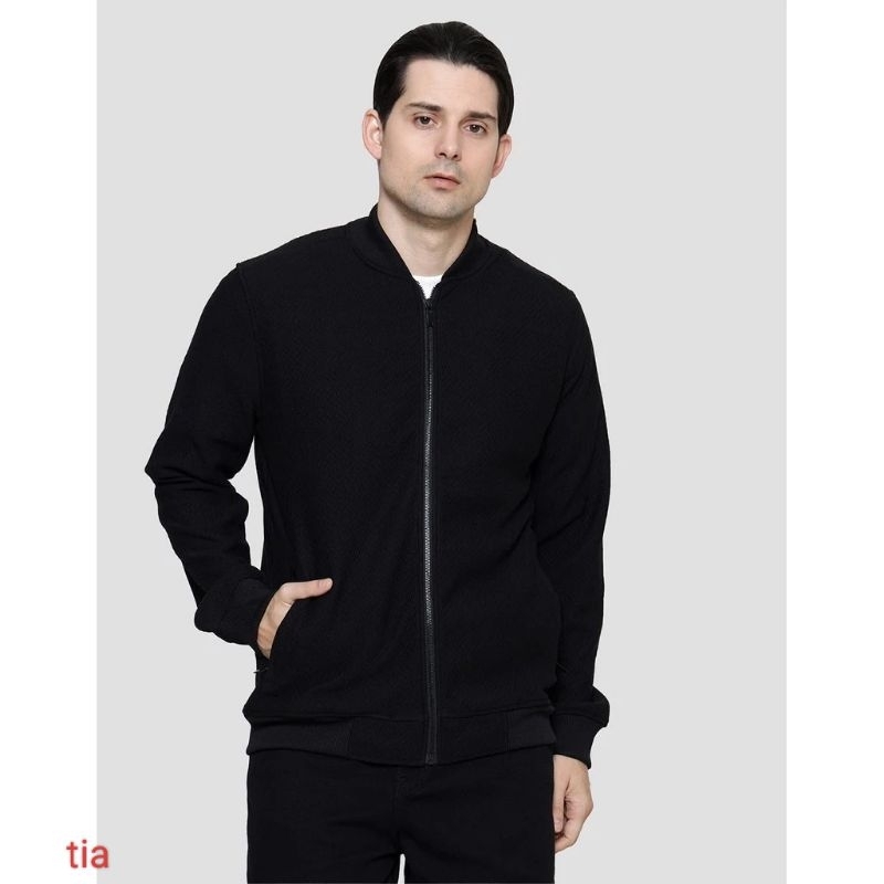 jaket cole knit bomber bahan tebal