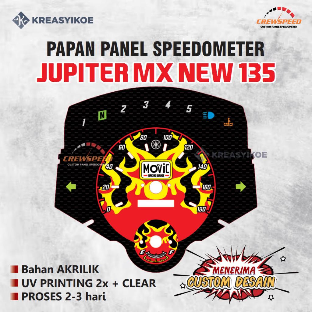 Papan Panel Speedometer Yamaha Jupiter MX 135 NEW NJMX Custom Desain Kustom Backgrund