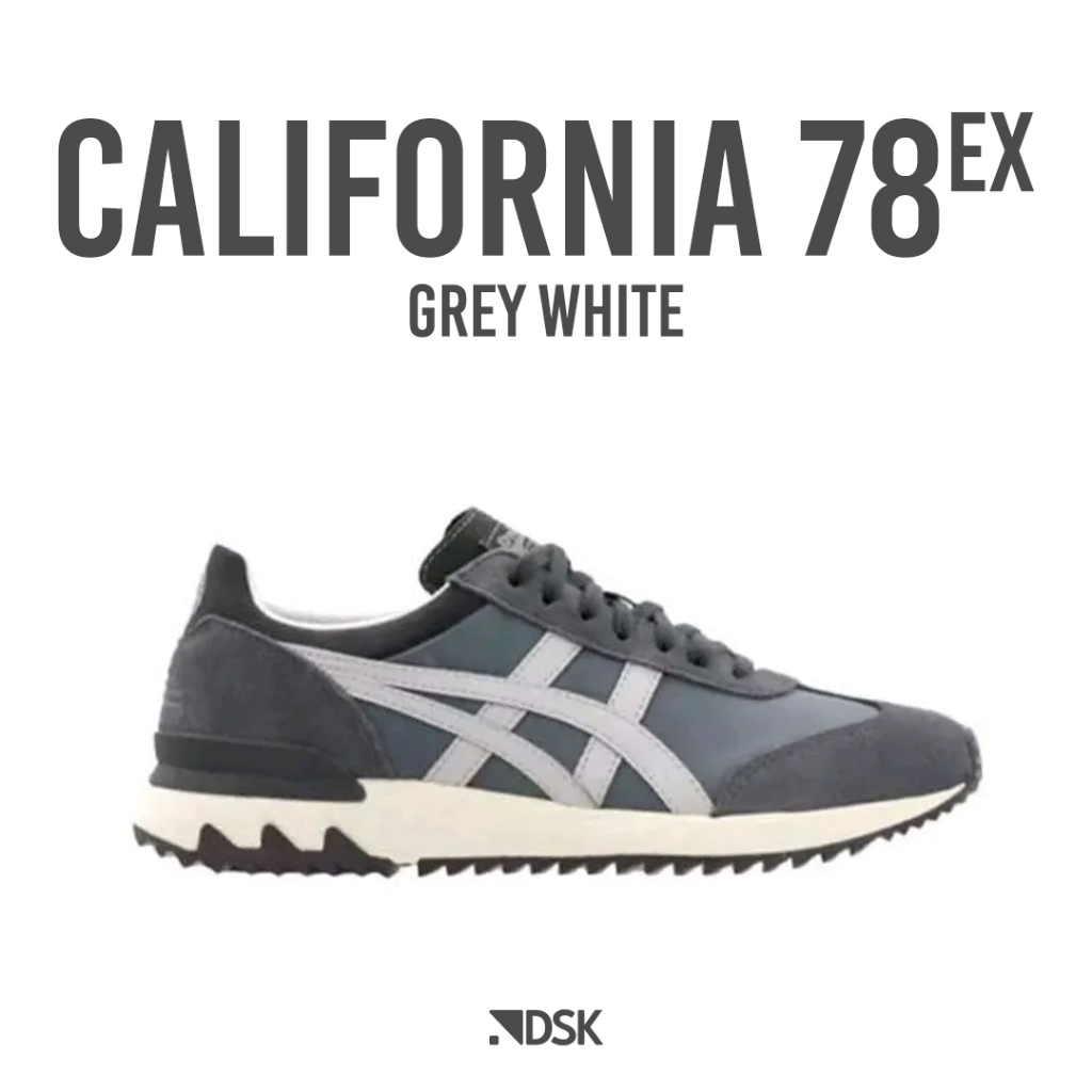 Onitsuka Tiger California EX 78 Grey White 100% Original Sneakers Casual Pria Wanita Sepatu Ori Mura