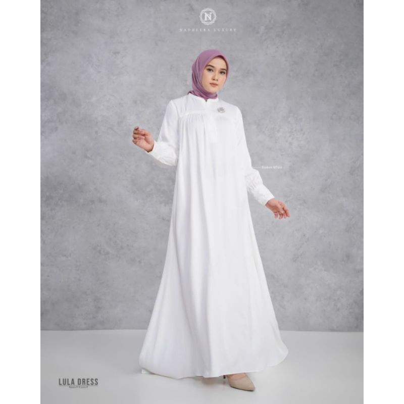 Gamis putih Lula Dress Nadheera