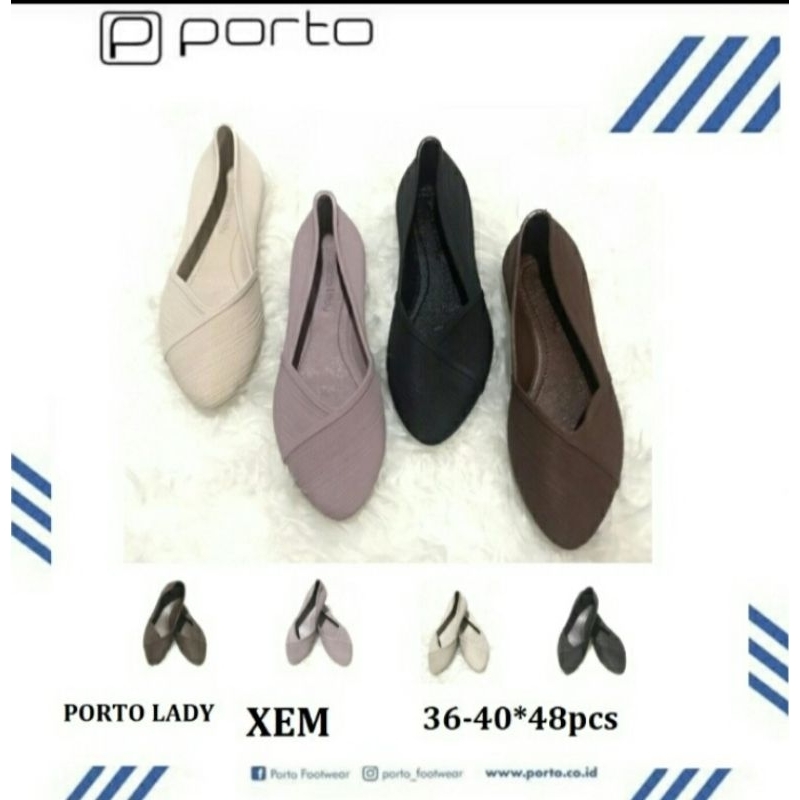 Sepatu Wanita Flat Shoes PORTO Lady XEM Size 36 - 40