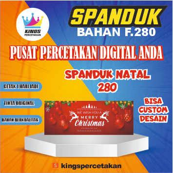 Cetak Banner Natal Merry Christmas Dan Tahun Baru