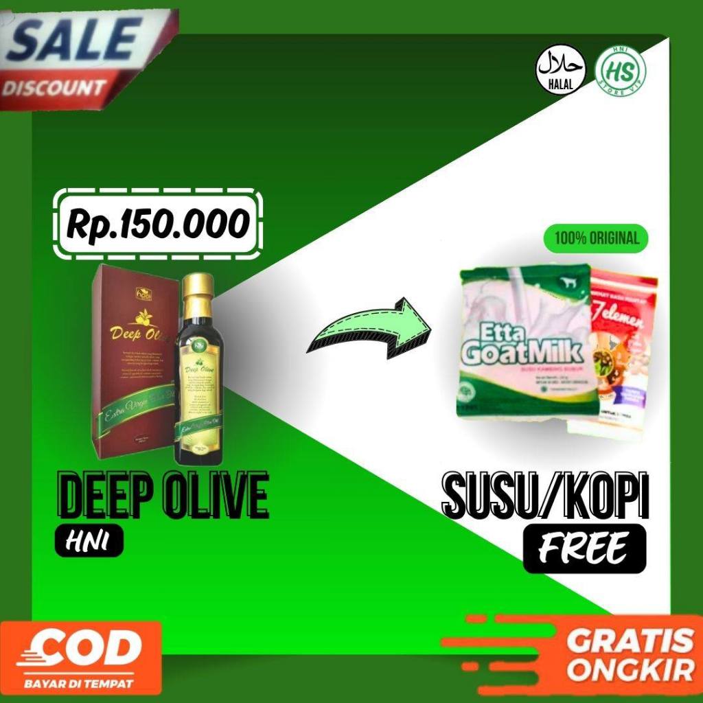 

DEEP OLIVE EXTRA VIRGIN OIL ZAITUN HNI HAPAI PREMIUM - FREE KOPI/SUSU