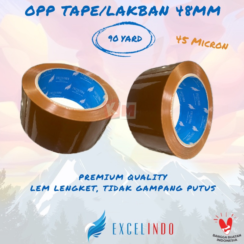 

Lakban Coklat Excelindo Opp Tape 2 Inch / 48 mm x 90 Yard / 45 micron