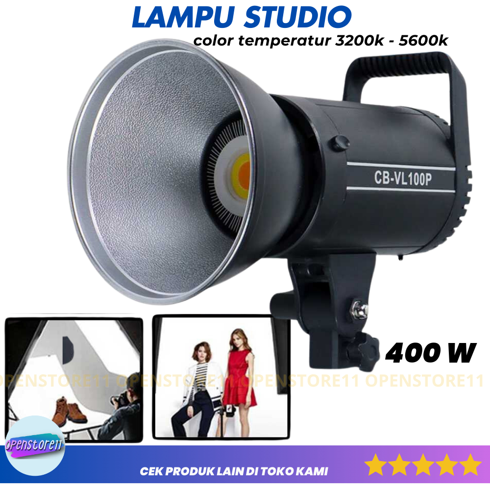 Lighting Studio Foto Video profesional Photography 400 Watt Luminous Flux 20000 Lumens