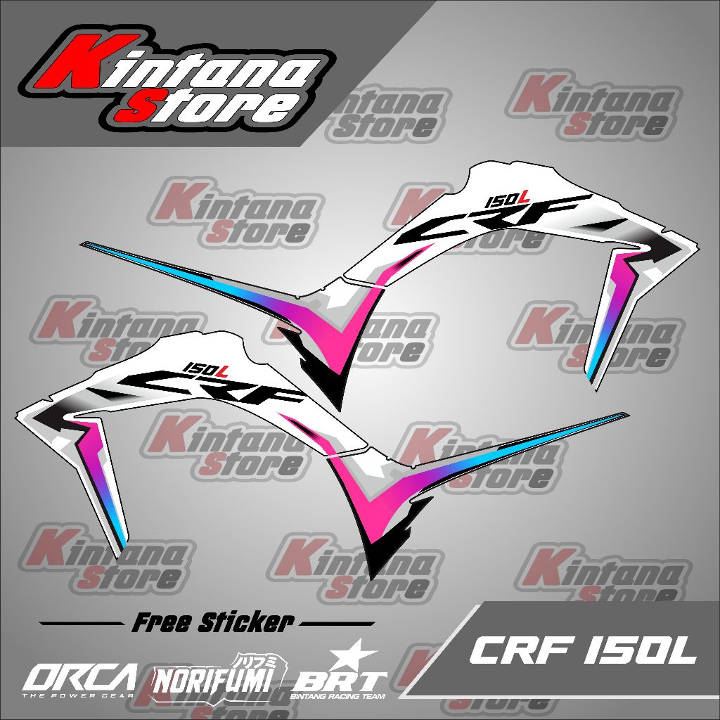 striping crf keren sticker variasi motor honda crf 150L lis striping  crf 150L