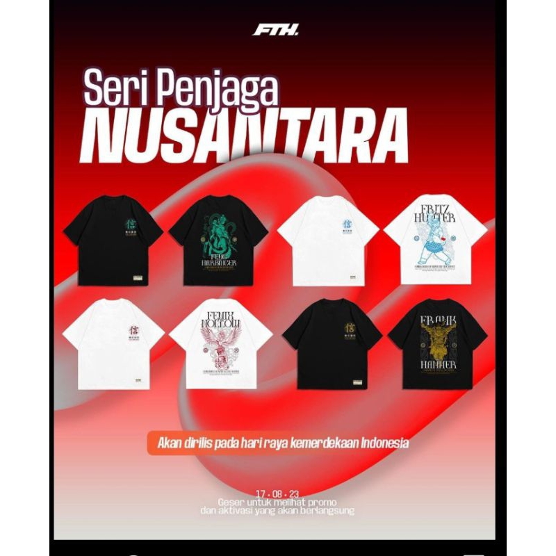 Faith Industries T-shirt - 4 Penjaga Nusantara - Feng Fenix Fritz Frank - size XL - four guardian - 