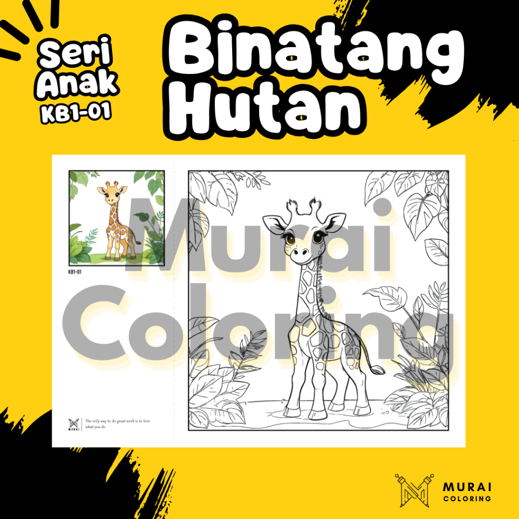 

Kertas Gambar Mewarnai Anak - Binatang Hutan KB1