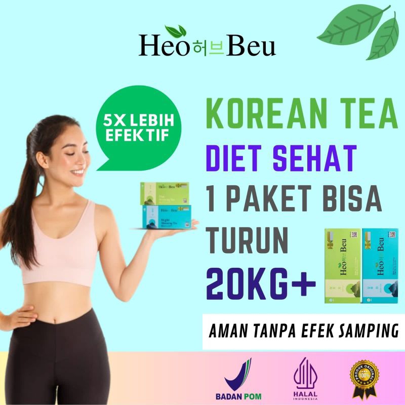 BISA COD Heo Beu Slimming Tea Teh Pelangsing BPOM 100% Original