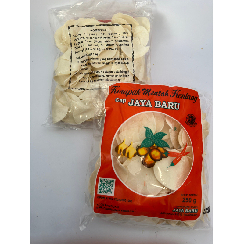 

MURAH [ 250 gr ] Kerupuk Kentang - Kerupuk Mentah - Kerupuk Mentah Kentang Cap Jaya Baru