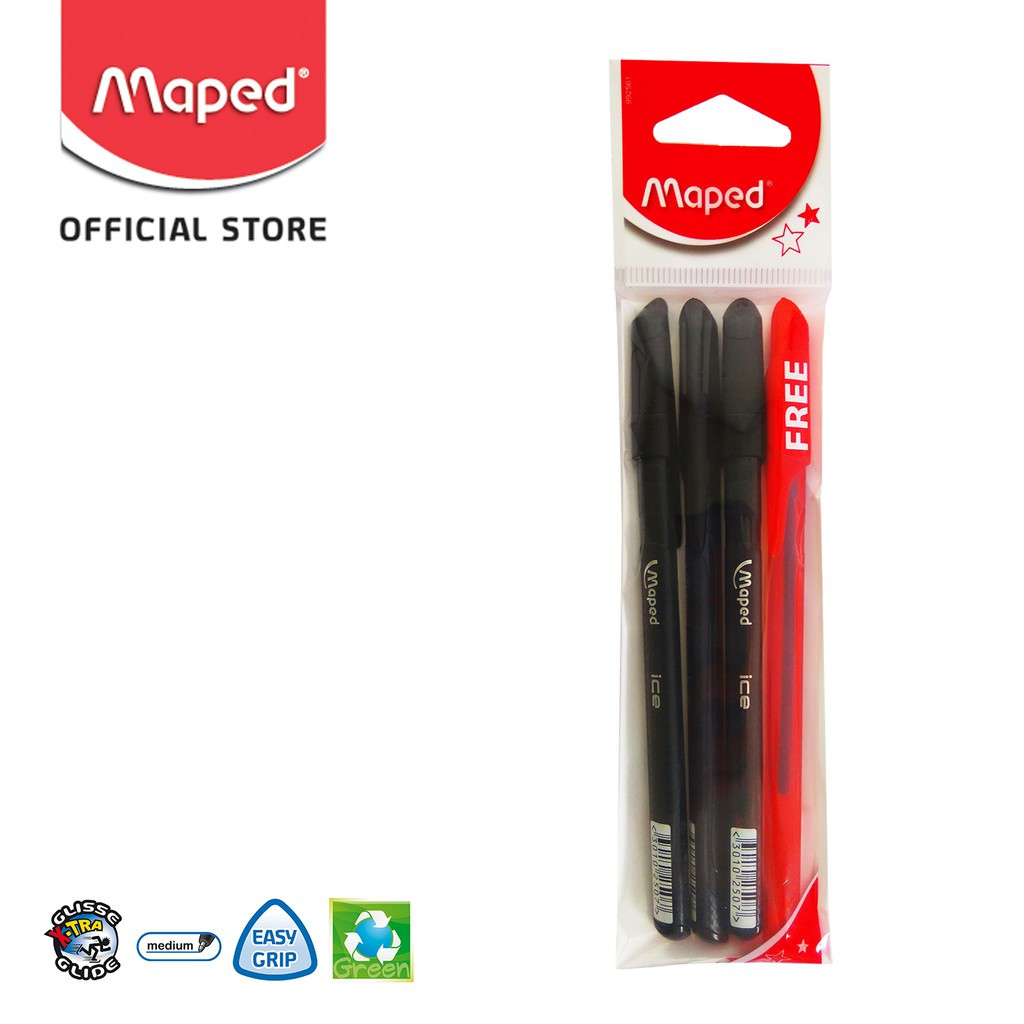 

Maped Pen Ball Black 3 + Red 1 in OPP