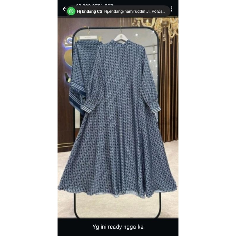 Dress Hijab navy level up by Shella Saukia