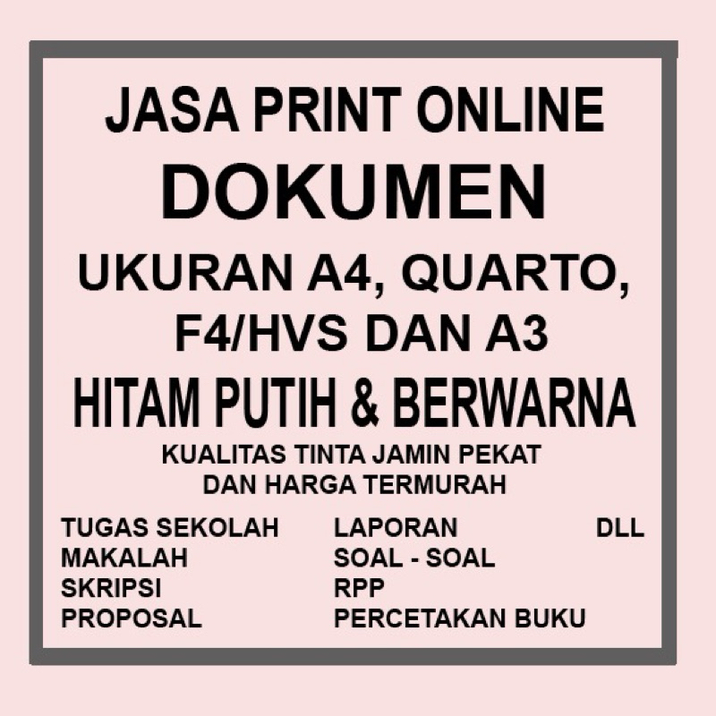 

Jasa Print Online Murah