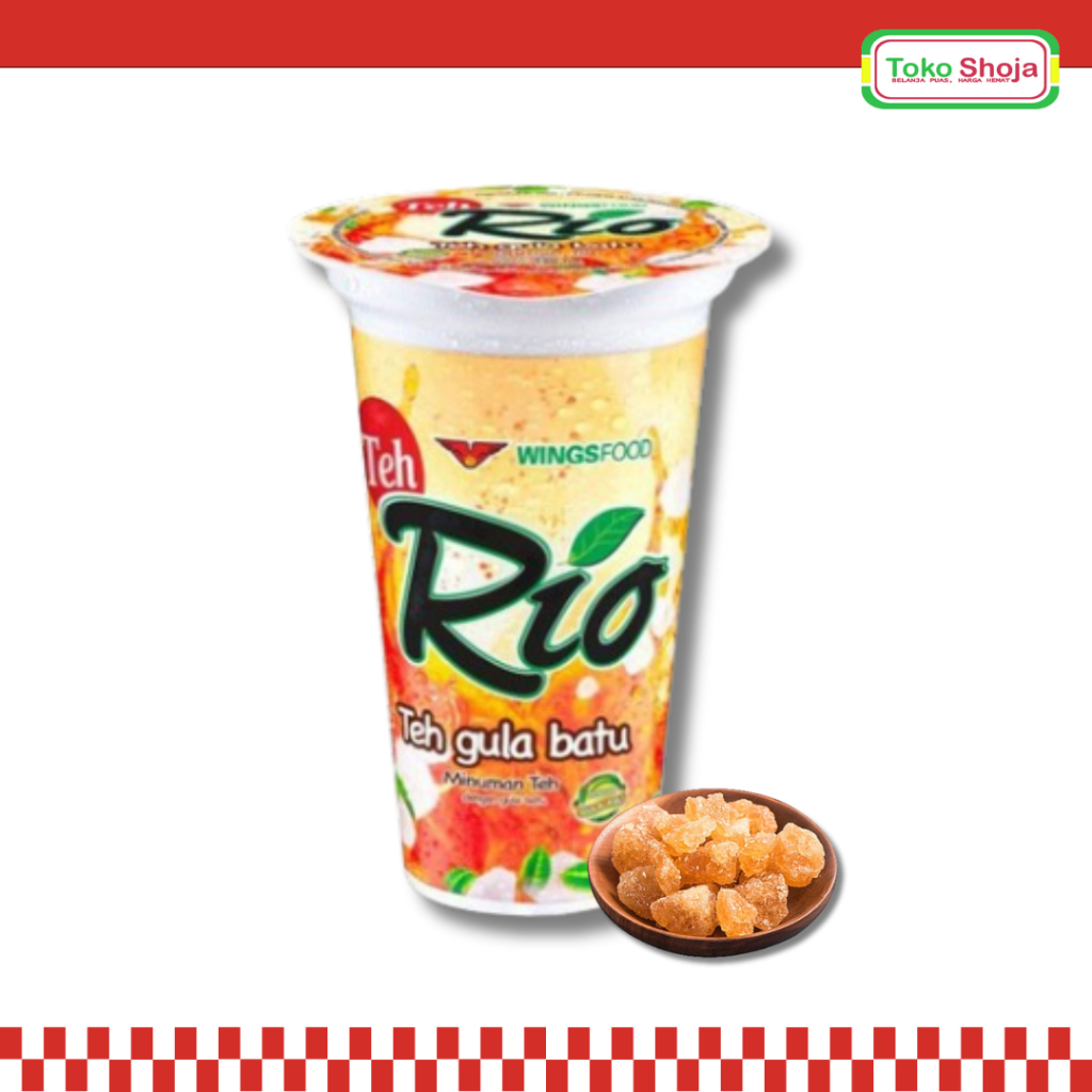 

TERMURAH!! Teh Rio Gula Batu / Teh Rasa Gula Batu GELAS 1 DUS ISI 20PCS 180ML