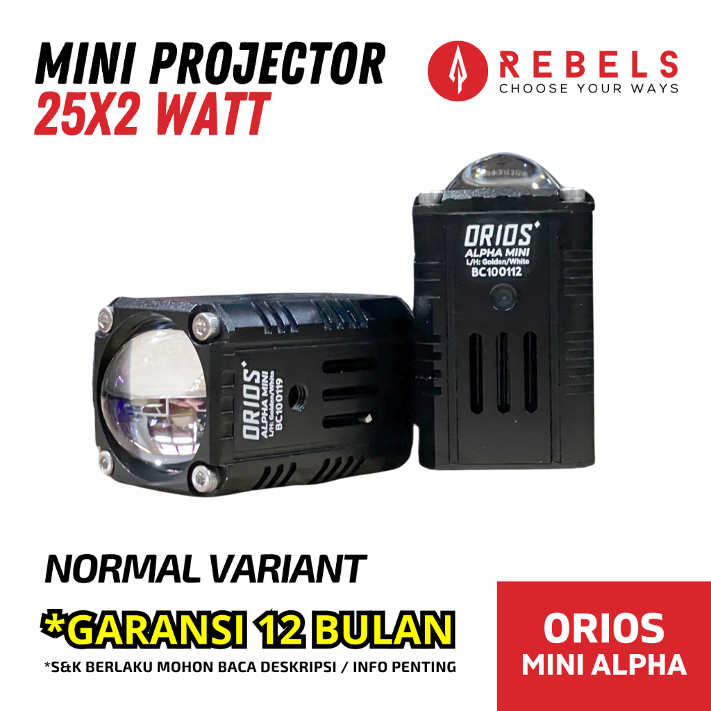 ORIOS MINI ALPHA Lampu Tembak LED Slim dan Normal Untuk Grill Mobil Motor ORI Garansi