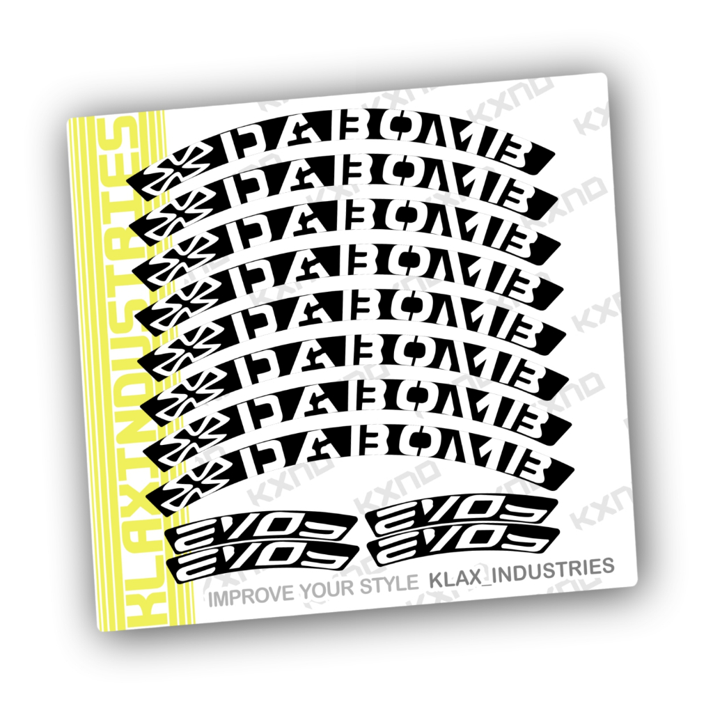Decal Rims DABOMB EVO Klaten Decal Bike Velg Stiker Sepeda