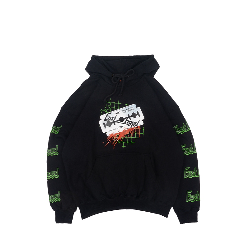Easthood Razor Hood Sweater Hoodie Hitam