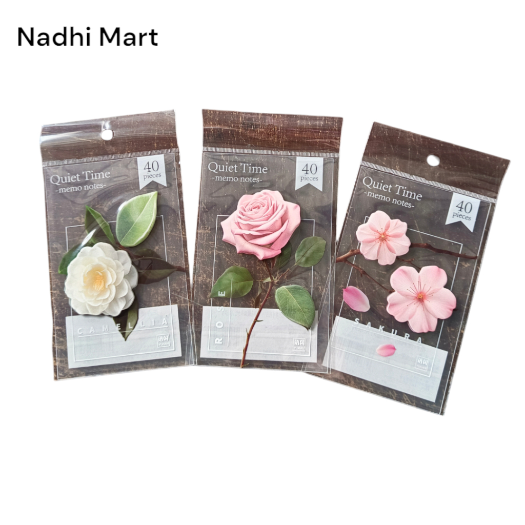 

STICKY NOTE BENTUK BUNGA / QUIET TIME FLOWER STICKY NOTES CAMELIA / POST IT