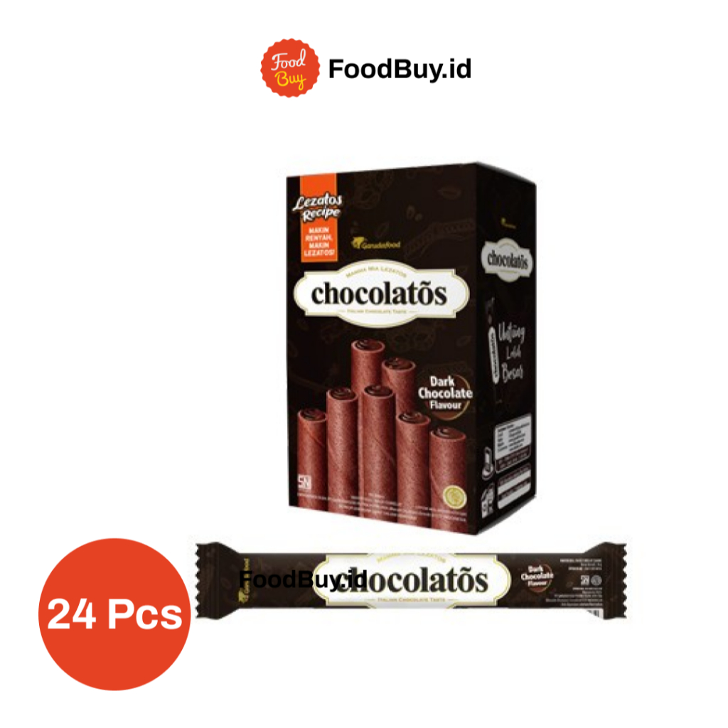 

Paket 1 Pack - Chocolatos Dark Chocolate Wafer Stick 14 gr (isi 24pcs)